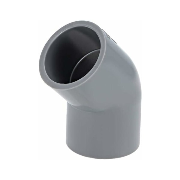 10 stk PVC-rørkobling 45 grader grå 25mm