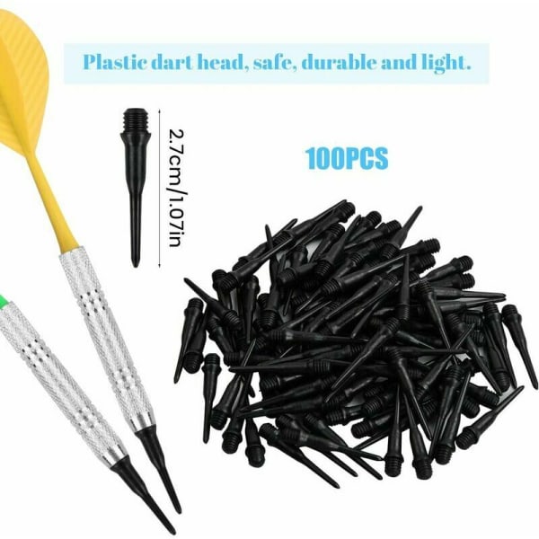 14g plastspetsdart, 12 pilar med 100 spetsar för elektronisk piltavla, professionell plastspetsdart, mjukspetsdartset för hemmet