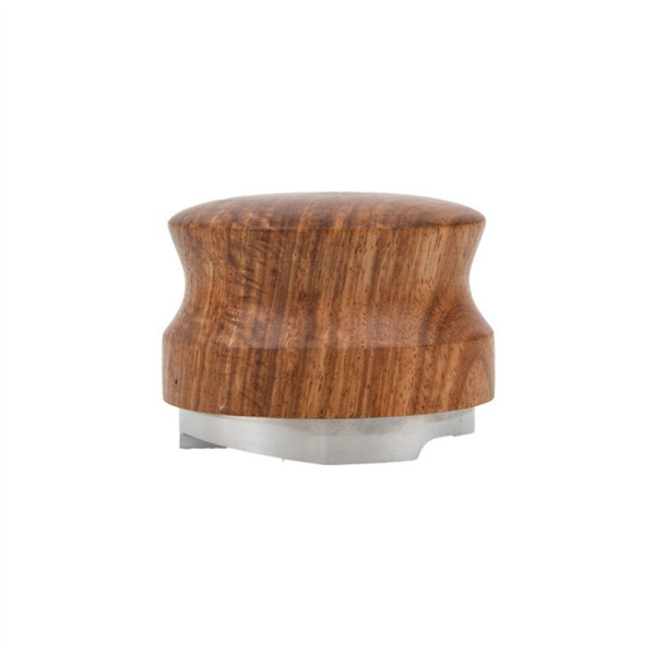 53mm Rostfritt Stål Kaffe Duk Pulver Enhet Tre-bladig Kaffe Maskin Huanghuali Halkskydd Pressning Pulver Enhet