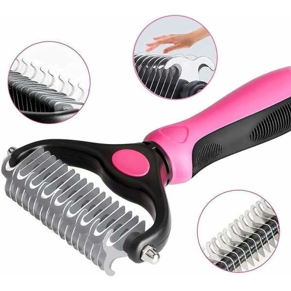 Dog Brush Cat Brush, Professional Dog Grooming Comb and Long Hair Dog Brush, Grooming Rake for Dogs and Cats Remove Undercoat of Pets [Long/Short/Un