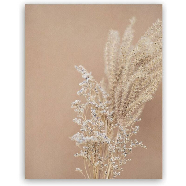 Tavla Canvas Tryck Pampas Gräs Växter Natur Landskap Torkat Gräs Modern Boho Botanisk Affisch Galleri Bilder 20x30cm(8x12in) x3 Oinramad