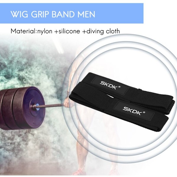 2 stk./par Gym Fitness Vægtløftningsgreb Bånd Dumbbell Træning Håndledsstøtte Stropper til Pull Up - Sort