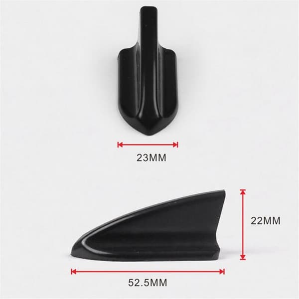 12 st svarta bil-stil PP takspoiler fenor vinge vortex generator kit