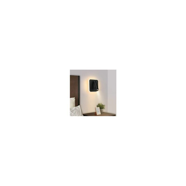 Vægvaske Sort Natbord LED Med Indvendig Vægsjusterbar Spotlight Læselampe Aluminium Vægslampe Til Gang Soveværelse Trappe Hotel Indvendig Værelse