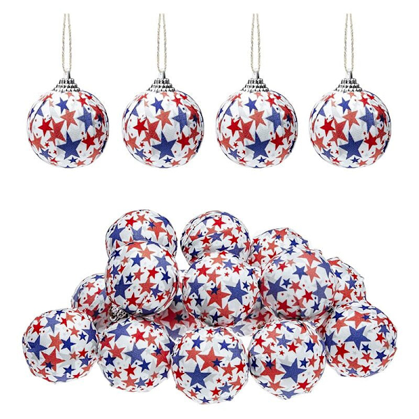 Hängande boll för självständighetsdagen - 4 juli patriotiska bollprydnader festdekoration för semesterjulgransdekorationer B