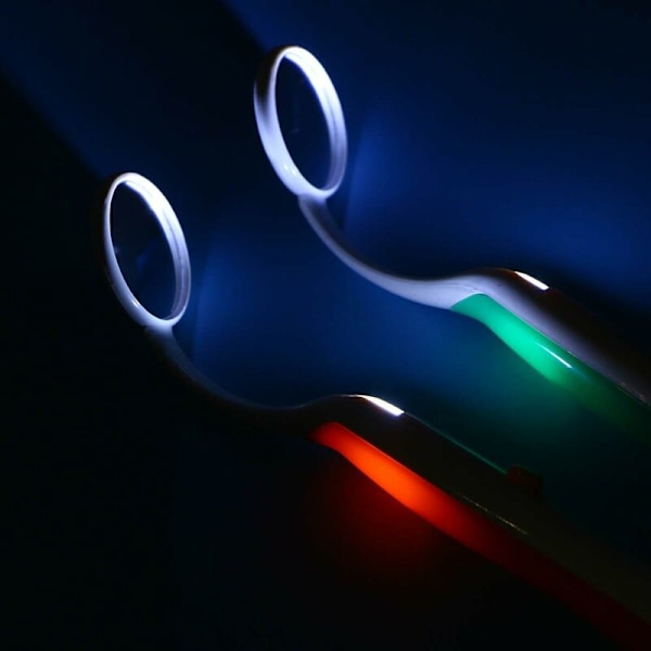 2 st Tandläkar LED-Spegel Munn Tandinspektionsspegel med Ljust LED-Ljus för Tandvård (Blå+Orange)