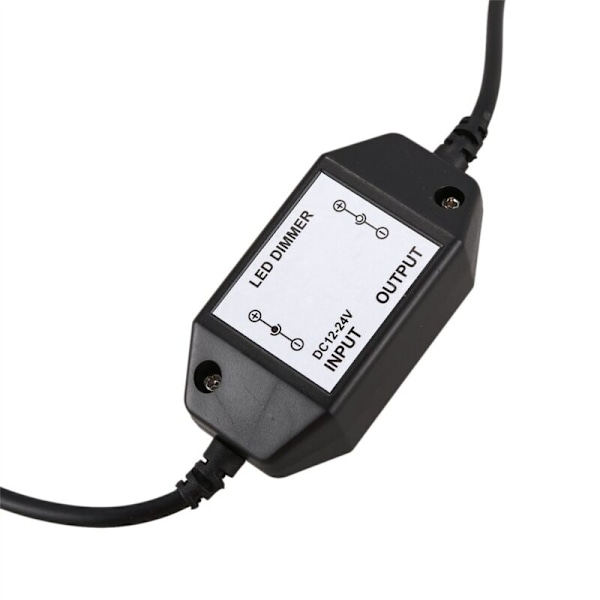 5X 12V/24V 6A LED Dimmer Controller Juster Lysstyrke for Enkeltfarvet Lys, Sort