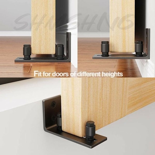 2 Pak Gulvføringer til Skydedøre - Sort - RWSliding Door Trim