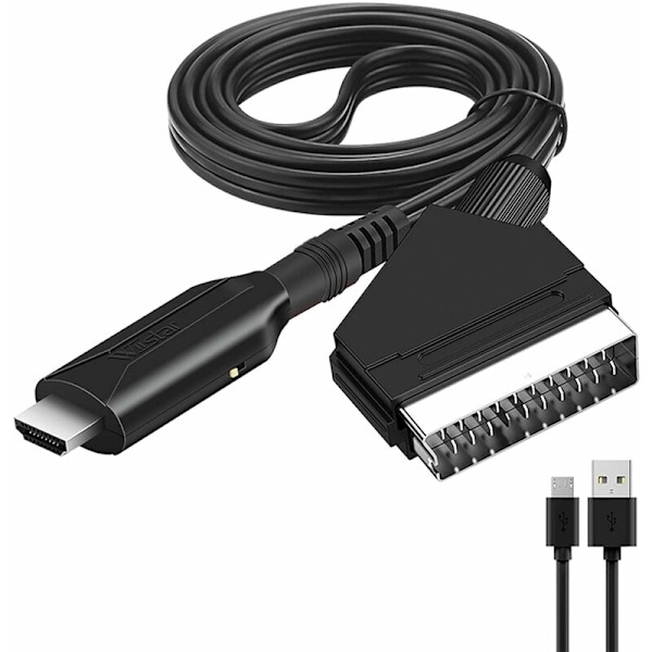 Scart - HDMI -muunnin Audio Video -sovitin HDTV:lle/DVD:lle/Set Top Boxille/PS3:lle/PAL:lle/NTSC:lle Virtasovitin -DENUOTOP