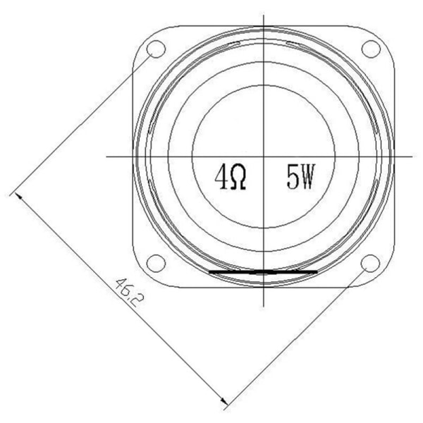 2 kpl 1,5 tuuman kaiutin 4Ω 5W 40 mm basso multimediakaiutin DIY ääni minikaiutin kiinnitysreiällä