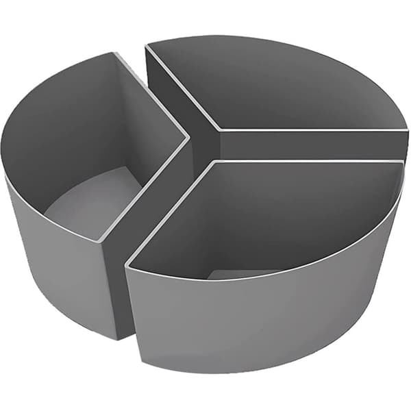 Slow Cooker Liners, 3 i 1 Silikone Slow Cooker Separator til 6 Quart Oval og Rund Separator (Grå)