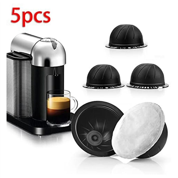 50 stk Gjenbrukbare Serie Bruker Kaffe Kapsler for Vertuo Vertuoline Påfyllbare Pods 230ML