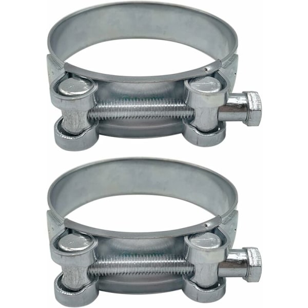 Pack of 2 Reinforced Hose Clamps for Galvanized Steel Pipe 80-85mm