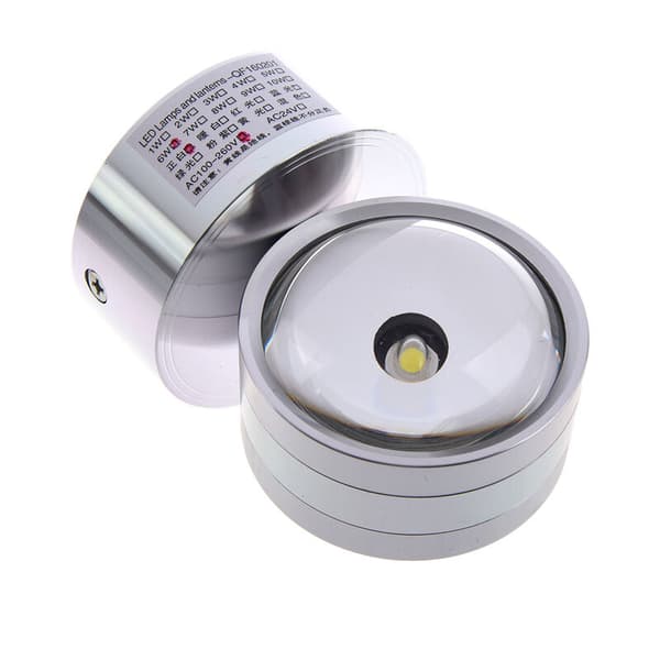Mini LED vegglampe 5500K hvit 6W sølv