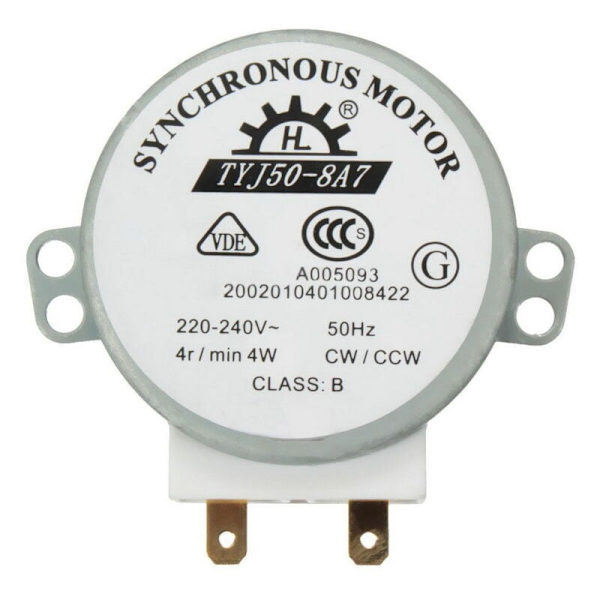 TYJ50-8A7 220-240V AC 4R/Min CW/CCW 50Hz Mikroaaltouunin tornitaulun moottori
