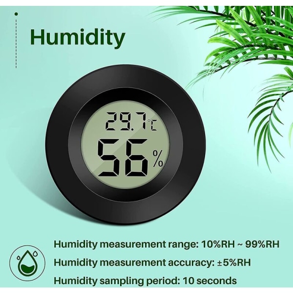Mini digital LCD-termometer hygrometer temperatur fuktighet -5070℃ 10%99% RH bärbar termometer termo hygrometer indikator för kontor kök Hu