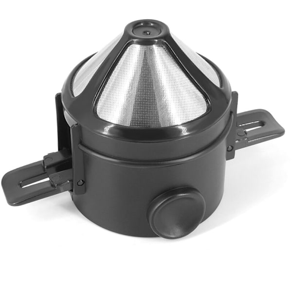 304 Rustfrit Stål Foldbar Kaffe Filter Dobbelt Lag Teleskopisk Dryp-Sikker Kaffe Tragt Filter Papir Kop