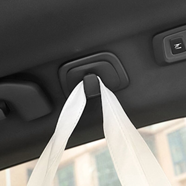 4x Auton musta ABS-sisäkattokoukut Vaateripustin Koukkulista V90 S90 XC40 XC60 2015-2020