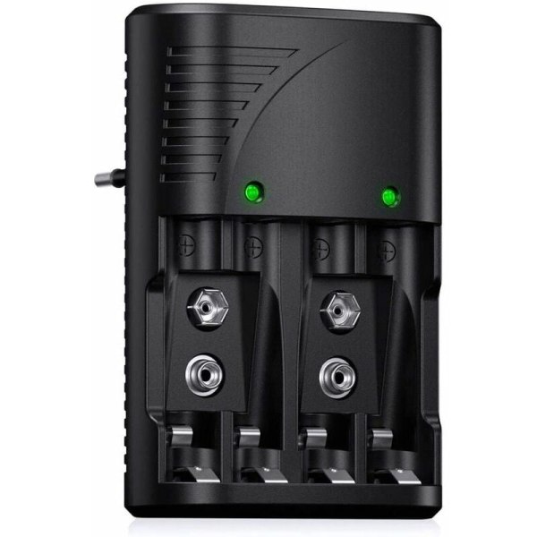 Multifunktionell batteriladdare nr 5 nr 7, 9V, 1,2V laddningsbart batteri, nr 5, nr 7, nio volt laddningsbar batteriladdare