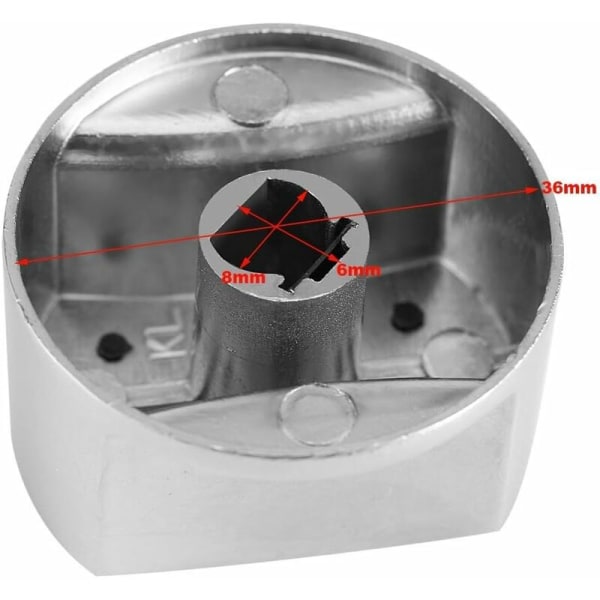 2 stk. Universal Gaskomfyr Kokeplate Del Kontrollknapper Erstatning Metall Rotasjonsbryter Kokeoverflate Kontrollåser Ovnsbryter Ny, 45° Bryter