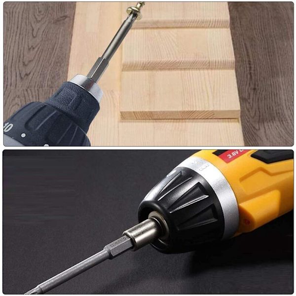 Torx skruvmejselbits, 21 Torx skruvmejslar (100 mm), långa T6-T40 bits med magnetisk, 1/4 tum sexkant
