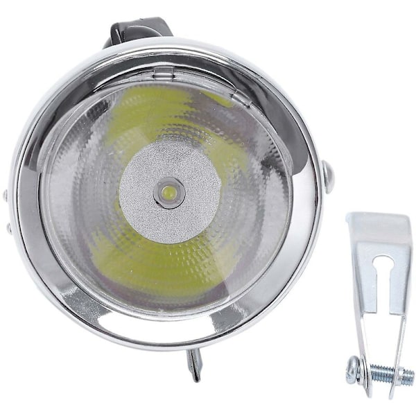 Pyörähattulamppu Polkupyörän Etuvalo Retro-ajovalot Metalli Hopea 6led Vedenkestävä Ajovalot Ajaminen E