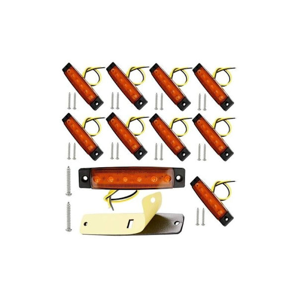 10 stk LED Sidemarkerlys, 12V 24V LED Bagagerumslys Forlygter Markerlys Sidemarkerlys til Trailer Truck Caravan Camper Van Traktor Bus osv