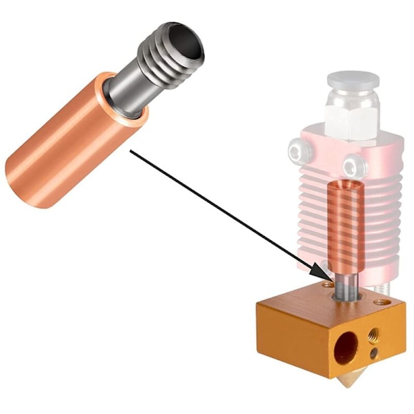 Titaaniseoksesta ja kuparista valmistettu suutinlämmitysyksikkö 4.1 reiällä 3 V2, Pro, CR10 -sarjan 3D-tulostimille