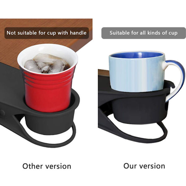 3-pack flaskhållare för bord, glasklämma, förvaring, underlägg, klipp, DIY-kaffekoppshållare, klipp (röd, svart, vit)