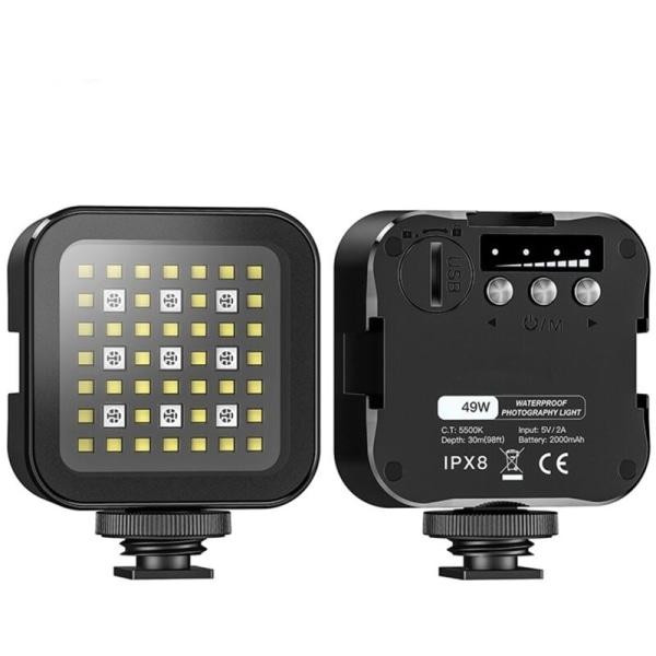 Mini RGB täyden väri täyttövalo Sukellus 30M LED Kauneus Kannettava Puhelin Live Broadcast Valo Valo Kamera Taskuvalo,A