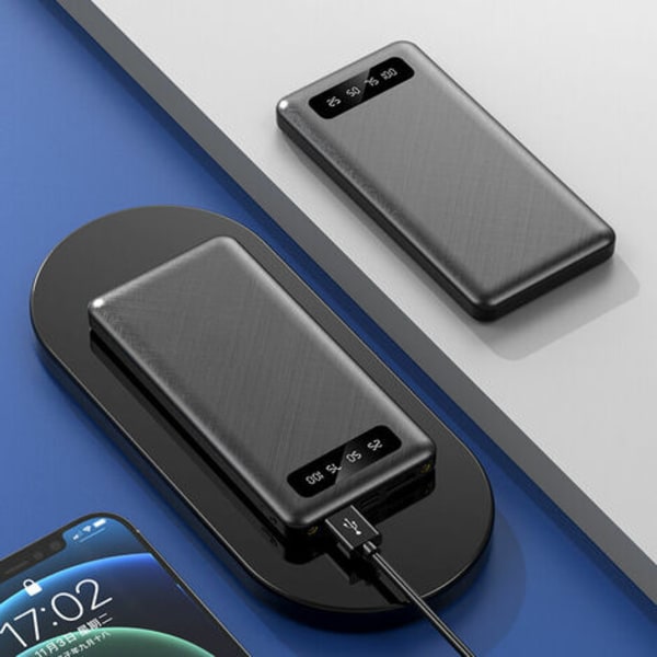 Power Bank 20000mAh, 2023 senaste modellen Power Bank Bärbar laddare med hög kapacitet med 2 USB portar Höghastighetsbackup-batteri för iPhone, Samsung
