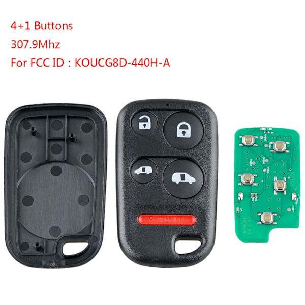 Smart fjärrnyckel till bil 4 1 knappar Bilnyckel Fob Passar för 2001 2002 2003 2004 307.9Mhz Oucg8D-440H-A