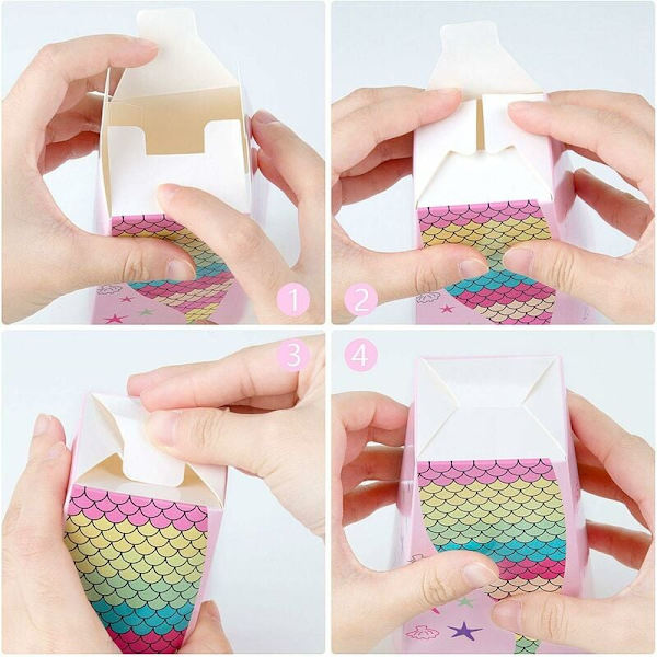 40 kappaletta Mermiden popcorn-pusseja Popcorn-laatikko Kartonkijuhla-pussit