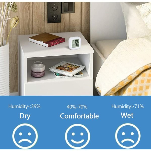 Hygrometer och termometer för inomhusbruk, 3 st mini LCD-hygrometer och termometer med hög precision, väggmonterad termometer för inomhus- och utomhusbruk för hemmet