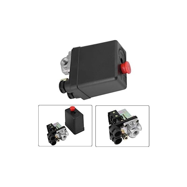 240V 16A Port 90PSI -120PSI Luftkompressor Tryk Switch Kontrolregulator Med Målinger Til Hurtig Trykreduktion