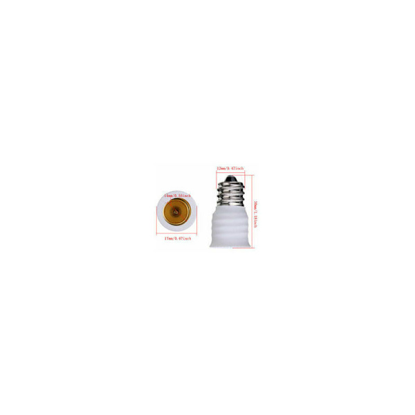 E12 - E14 LED-lampun sovitin, valkoinen