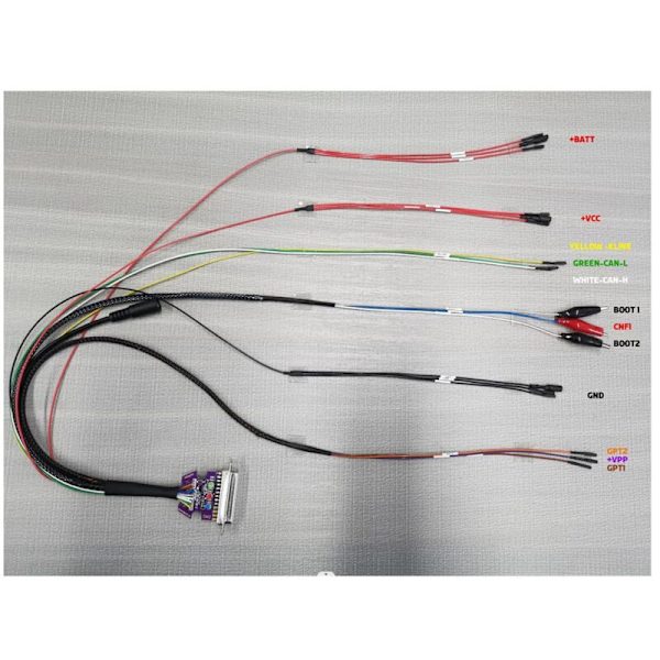3 LED-lys bagagerumsbænk kabel DB25 ECU bænk pinout kabel til SM2 PRO J2534 VCI læs og skriv ECU BATT VCC KLINE CAN-L