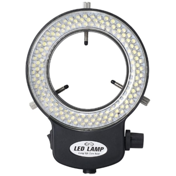 Microscope Light - Adjustable Ring 144 Lamp Beads LED Light Source Industrial Microscope Ring Illuminator - EU Plug