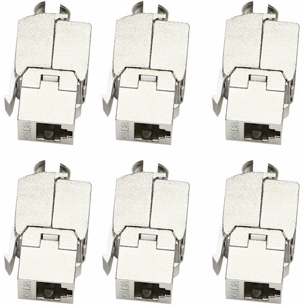 10 stk. RJ45 Cat6A Keystone Jack Modul Grad Skjold RJ45 Stik Termination Værktøj