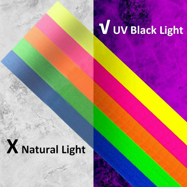 UV-fluorescerende neontape - fluorescerende gaffertape per rull for Halloween - fluorescerende gaffertape for dekorasjon (6)