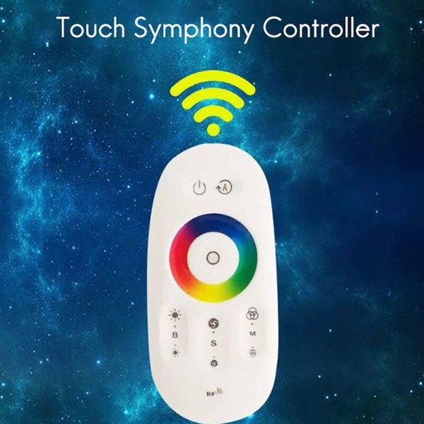 LED-controller Mini Symphony 2.4G trådløs fuld tryk 433 RF fjernbetjening LED-controller Marquee lysdæmper (RGB)