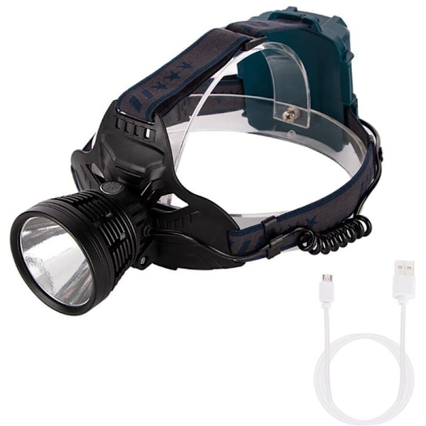 XHP50+XPE LED-ladattava kalastuslamppu, retkeilylamppu, taskulamppu, käyttää 3X18650-akkua