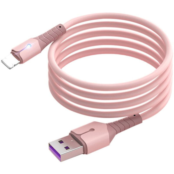 Datakabel, Oxygen Pure Copper Core Flydende Silikone Datakabel med Lys til iPhone12, (1M, )