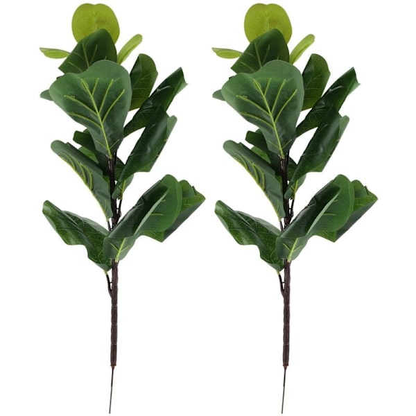 Konstgjorda växter Fiddle Leaf Fig Fake Ficus Lyrata Tree Fake Green Bushes Greenery för trädgård Veranda Fönsterlåda Dekor