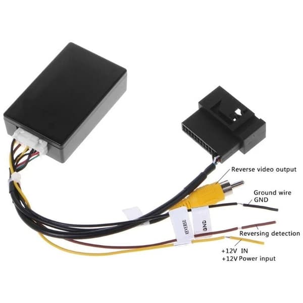 RGB til (RCA) AV CVBS Signalomformer Dekoder Adapter for Golf 6 CC Fabrikk Backup Kamera