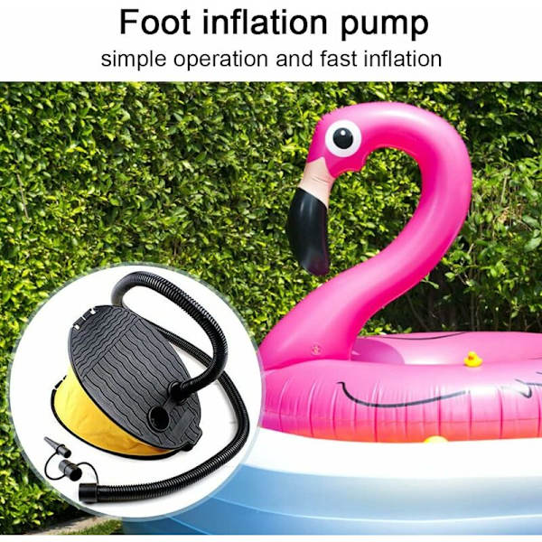 Fotluftpumpe, bærbar oppblåsbar flytende radpumpe, for camping, svømmebasseng, oppblåsbar bøye, oppblåsbar madrass