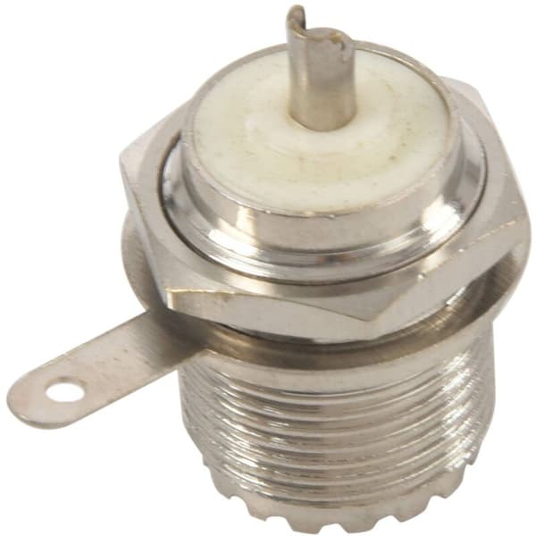 UHF SO239 RF loddet tetningsbulkhead rett kontakt, sølv