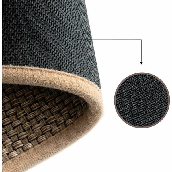 Anro Vaskbar Køkkenmåtte, Skridsikker, Kunstig Sisal, Kunstig Jute, Vævet - Køkken- og Spisestue Måtte - Naturlig Gummiryg - 44 x 120 cm