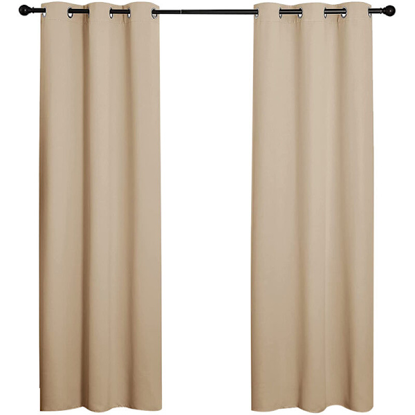 Rommørkende gardiner med hemper, termisk isolerte gardinpaneler for soverom (2 paneler, L42 x L84 tommer)