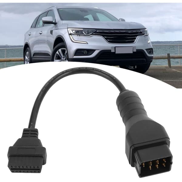 OBD2-diagnosekabel 12-benet til 16-benet adapter tilbehør forlængerledning til